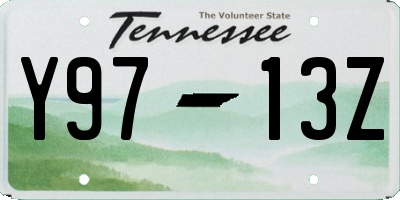 TN license plate Y9713Z