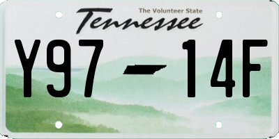 TN license plate Y9714F