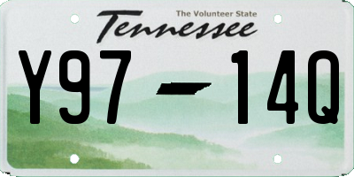 TN license plate Y9714Q