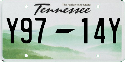 TN license plate Y9714Y