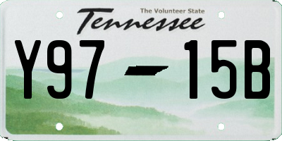 TN license plate Y9715B