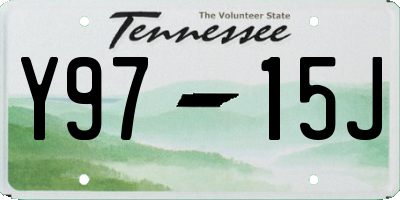 TN license plate Y9715J