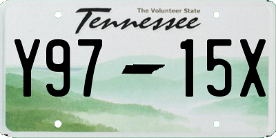 TN license plate Y9715X