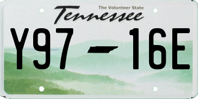 TN license plate Y9716E
