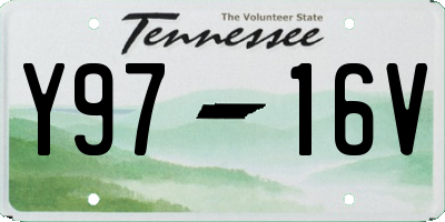 TN license plate Y9716V