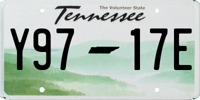 TN license plate Y9717E