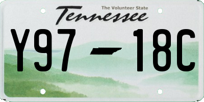 TN license plate Y9718C