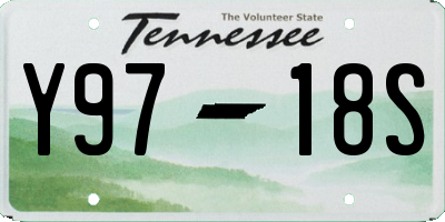 TN license plate Y9718S