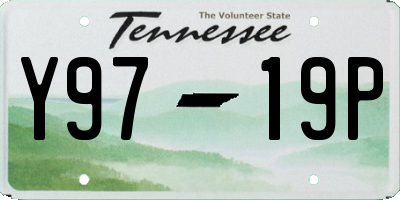 TN license plate Y9719P