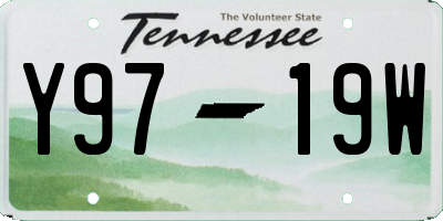 TN license plate Y9719W