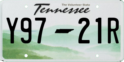 TN license plate Y9721R