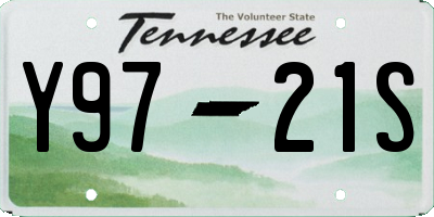 TN license plate Y9721S