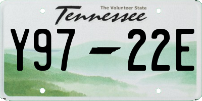 TN license plate Y9722E