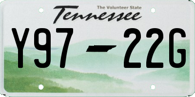 TN license plate Y9722G