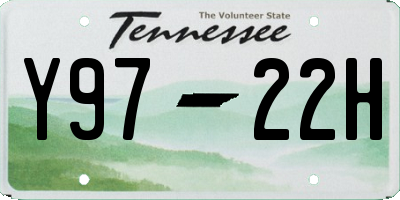TN license plate Y9722H
