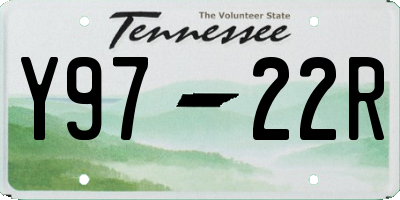 TN license plate Y9722R