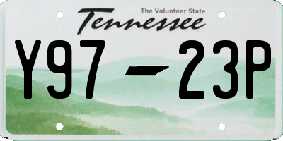 TN license plate Y9723P