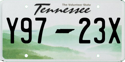 TN license plate Y9723X