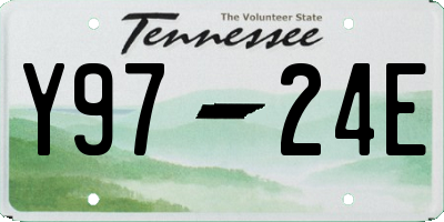 TN license plate Y9724E