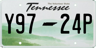 TN license plate Y9724P