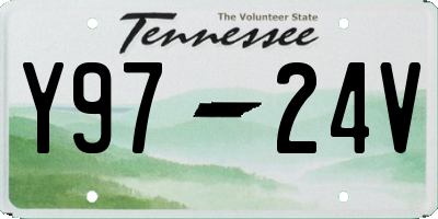 TN license plate Y9724V