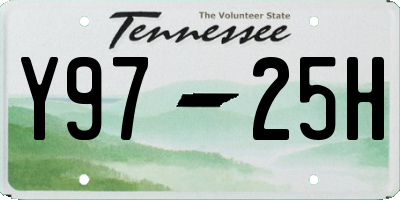 TN license plate Y9725H