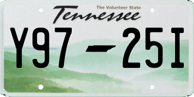TN license plate Y9725I