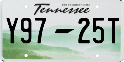 TN license plate Y9725T