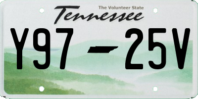 TN license plate Y9725V
