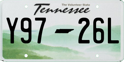 TN license plate Y9726L