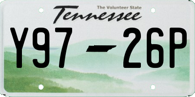 TN license plate Y9726P