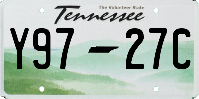TN license plate Y9727C