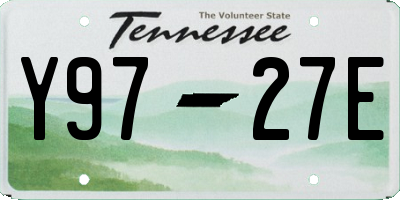 TN license plate Y9727E
