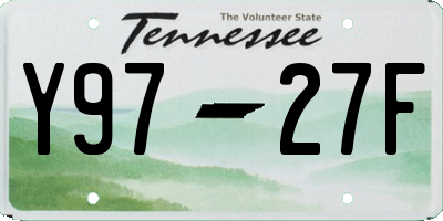 TN license plate Y9727F