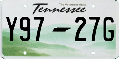 TN license plate Y9727G