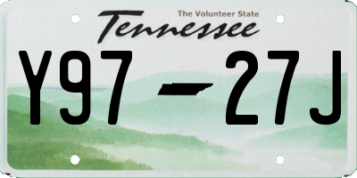 TN license plate Y9727J