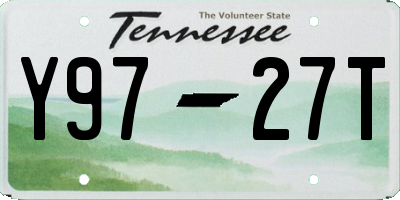 TN license plate Y9727T