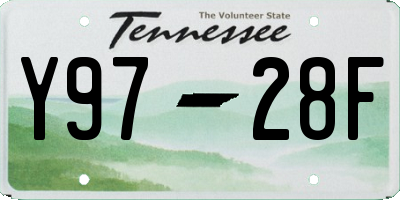 TN license plate Y9728F