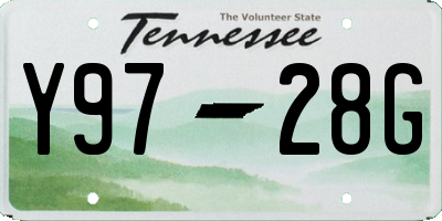 TN license plate Y9728G