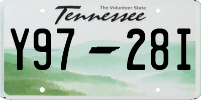 TN license plate Y9728I