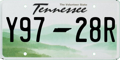 TN license plate Y9728R