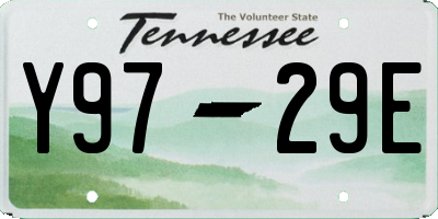 TN license plate Y9729E