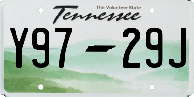 TN license plate Y9729J