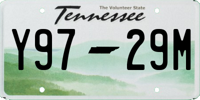 TN license plate Y9729M