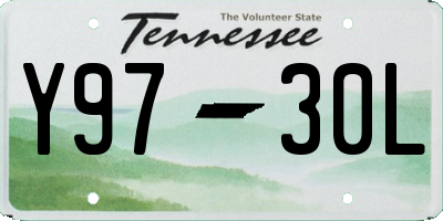 TN license plate Y9730L