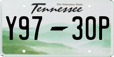 TN license plate Y9730P