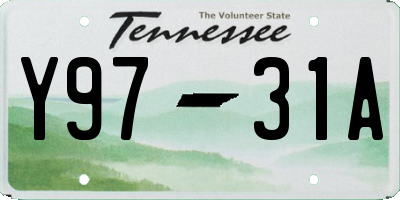 TN license plate Y9731A