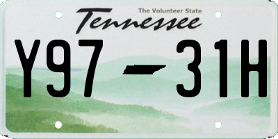 TN license plate Y9731H