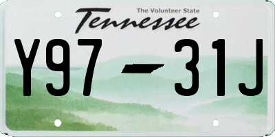 TN license plate Y9731J