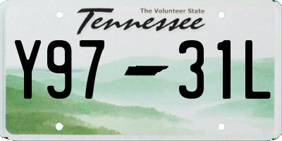 TN license plate Y9731L